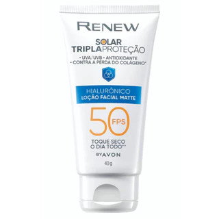 Avon Renew Hialurônico Loção Facial Matte FPS 50 40g