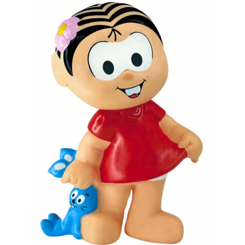 Mônica Boneca de Vinil 25cm Infantil Brinquedo Bebê Turma da Mônica ...