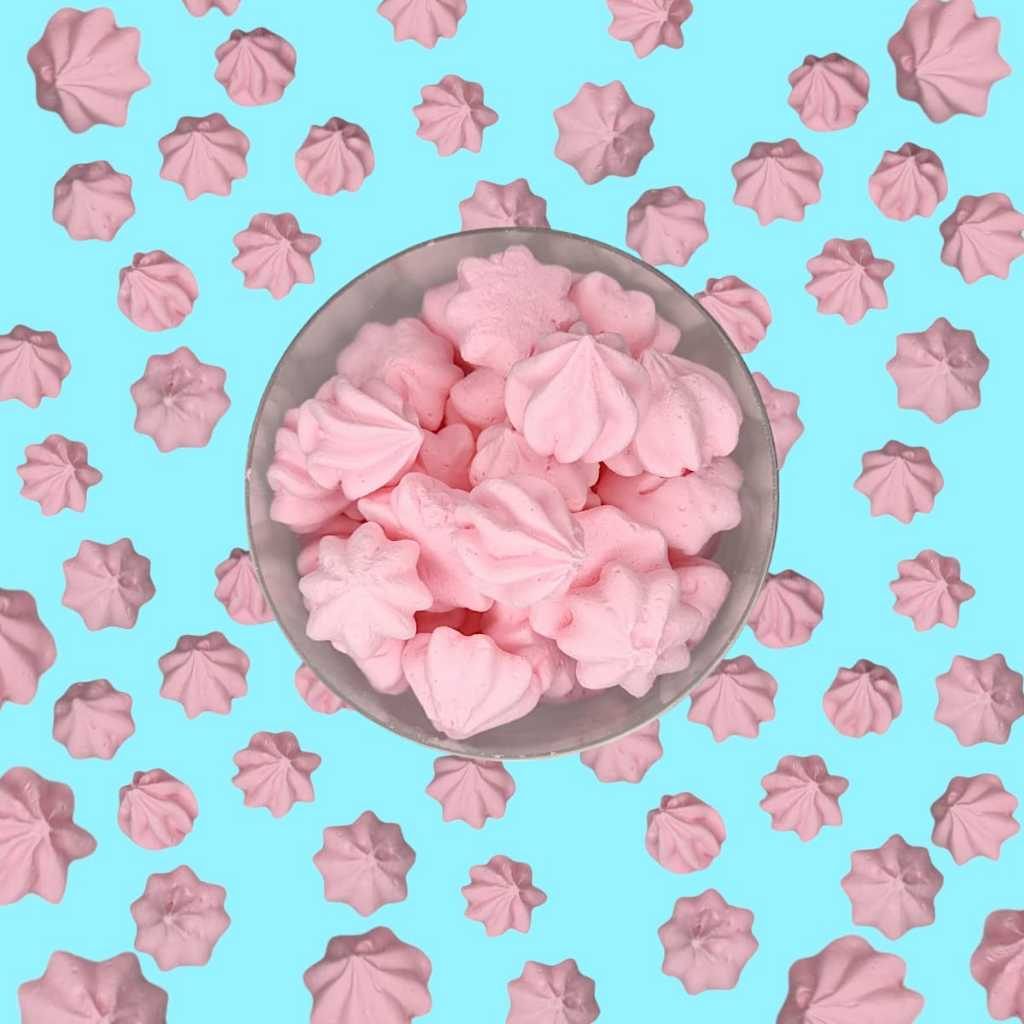 Mini Suspiros Artesanal 140g Rosa aprox. 200 unid. | Shopee Brasil