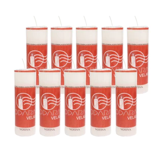Kit 10 Velas 7 Dias Branca Odara Velas 260gr 100% Parafina