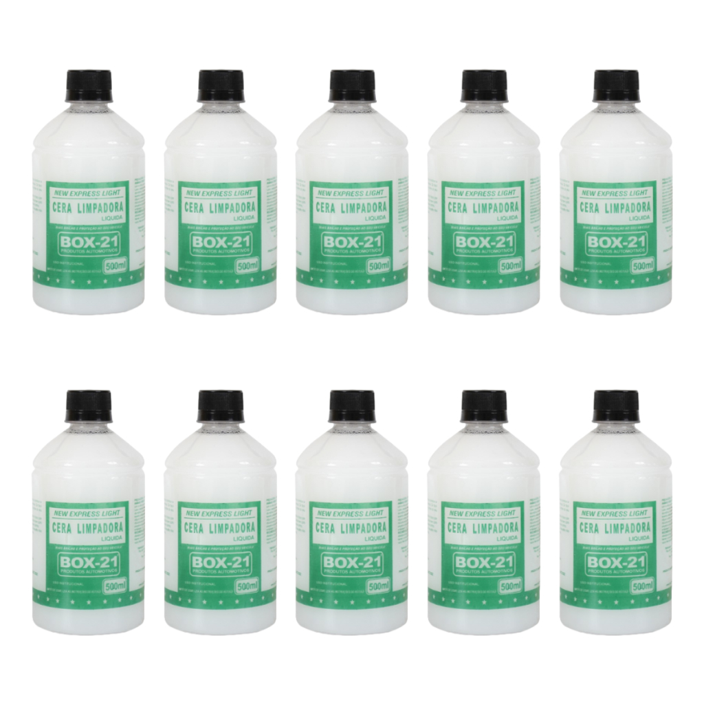 Cera Líquida Box 21 500ml - Kit com 10 Unidades | Shopee Brasil