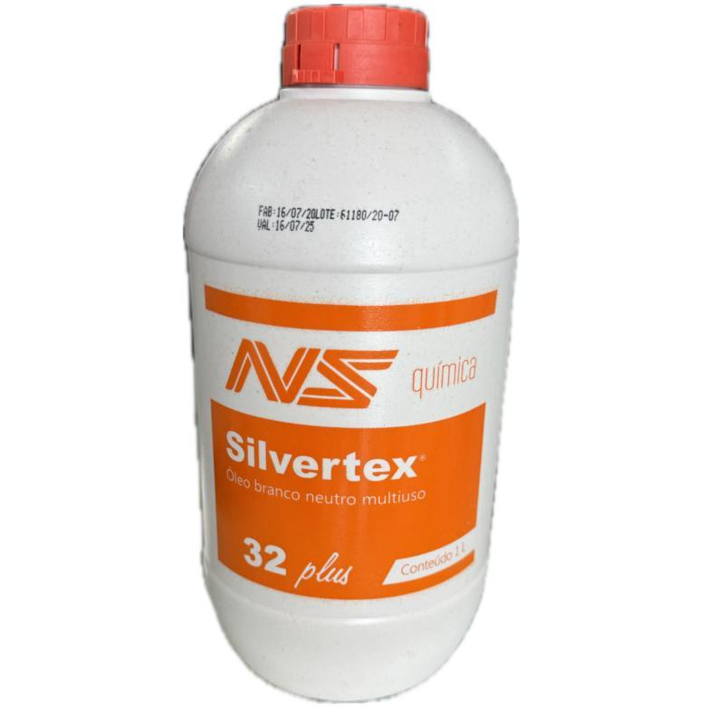 Óleo branco neutro NS Silvertex 32 Plus lubrificante máquina de costura industrial incolor - 1 litro indicado para reta, overlock, galoneira, cobertura, entre outros