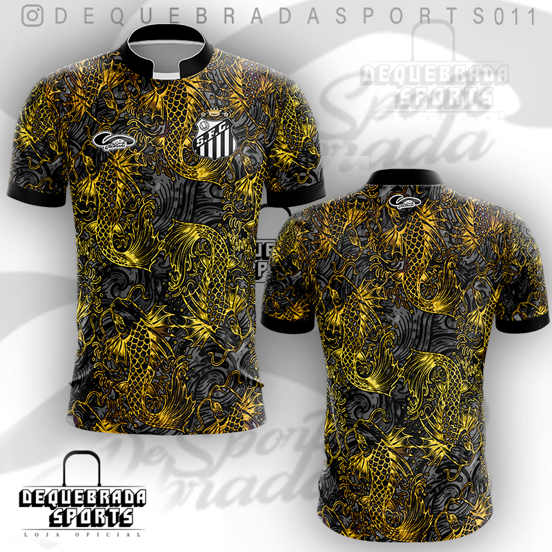 Camisa do Santos Homenagem a Pelé #PretoeDourado 2024