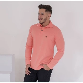 camisetas gola polo masculino manga longa