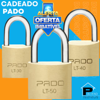 Cadeado Pado P/ Portão, Janela, Armário | 20mm, 30mm, 40mm, 50mm Não Enferruja Resistente