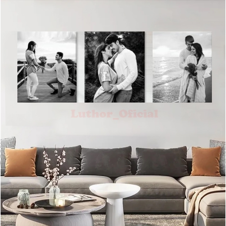 Personalize Quadro Com Sua Foto 3 Peças, 1 Em Cada Peça LO 38