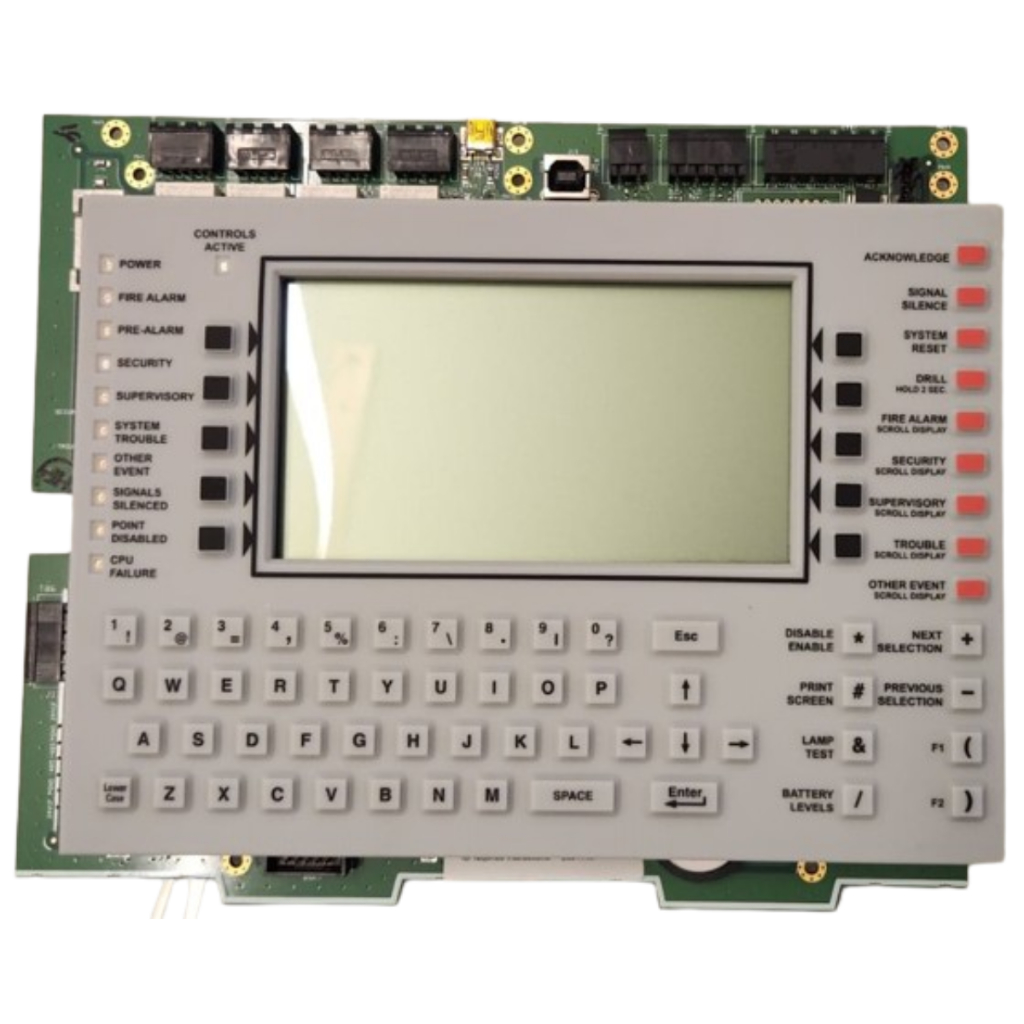 Placa de controle de sistema de alarme com display Notifier NCA-2 - NCA ...
