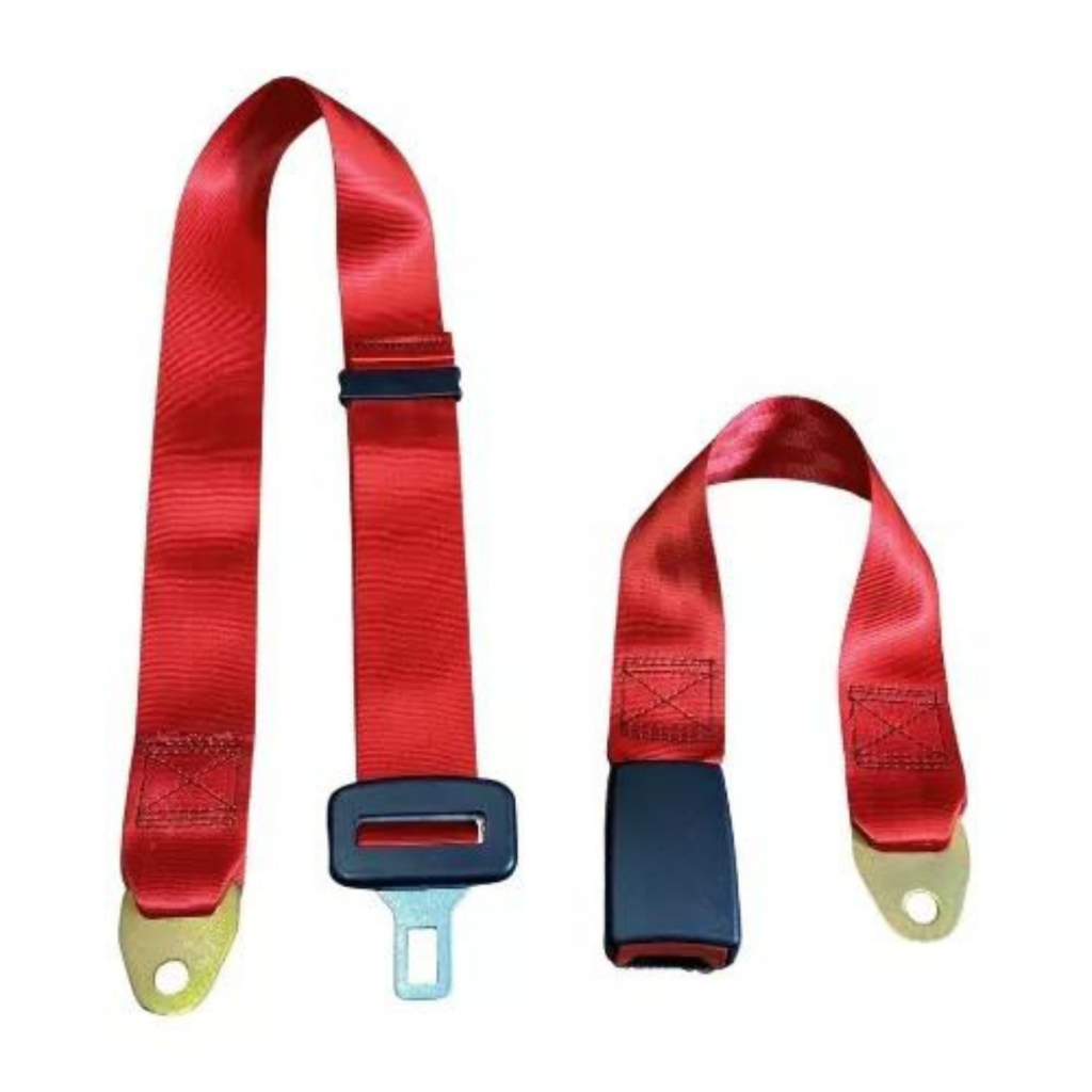 Cinto Segurança 2 Pt Abdominal Vermelho Fusca Maverick Opala Universal