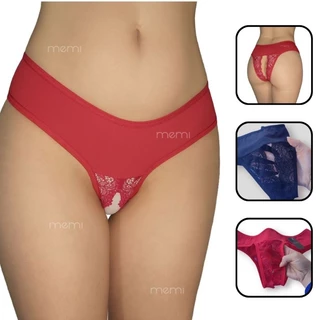 Calcinha sexy com renda aberta lingerie sensual