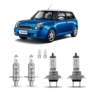 Kit 4 Lampada Farol Lifan 320 2009 2010 2011 2012 2013 H1 H7