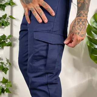 CALCA CARGO JOGGER JEANS SARJA MASCULINO COLORIDA 2024