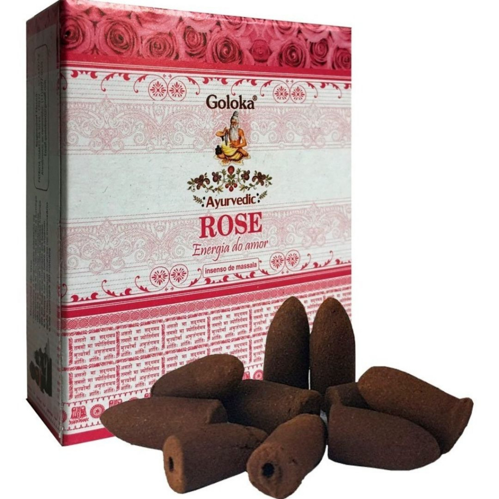 Aqasha Goloka Backflow - Coni Incenso Rosa Profumo Di Fiori, Fumo Pesante - 5