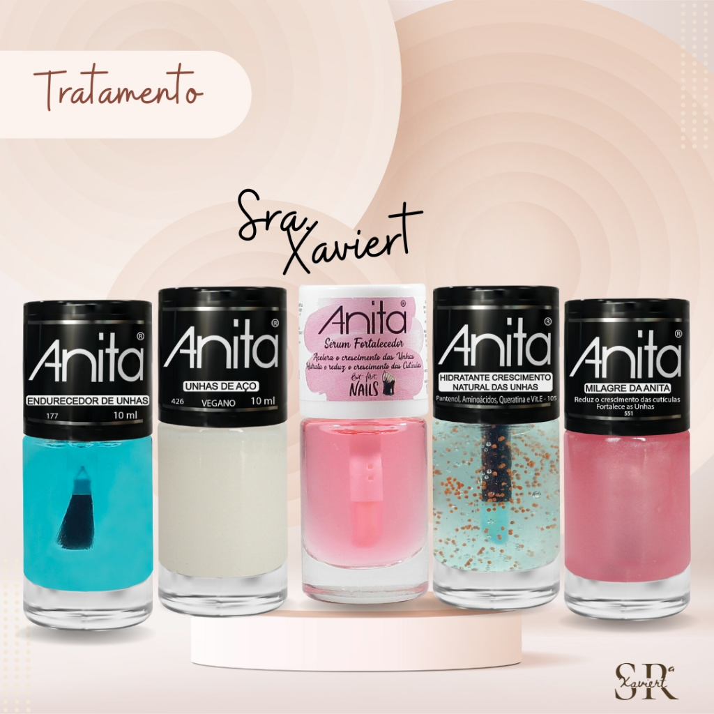 KIT ANITA - 5 Bases - Serum + Hidratante + Unhas de Aço + Milagre da ...