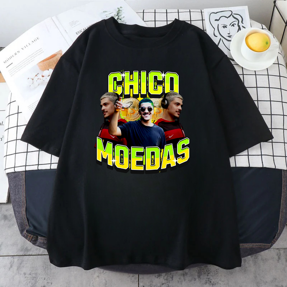 Camisa Basicas Chico Moedas Heroi BitCoin Luisa Sonza Unissex Lançamento