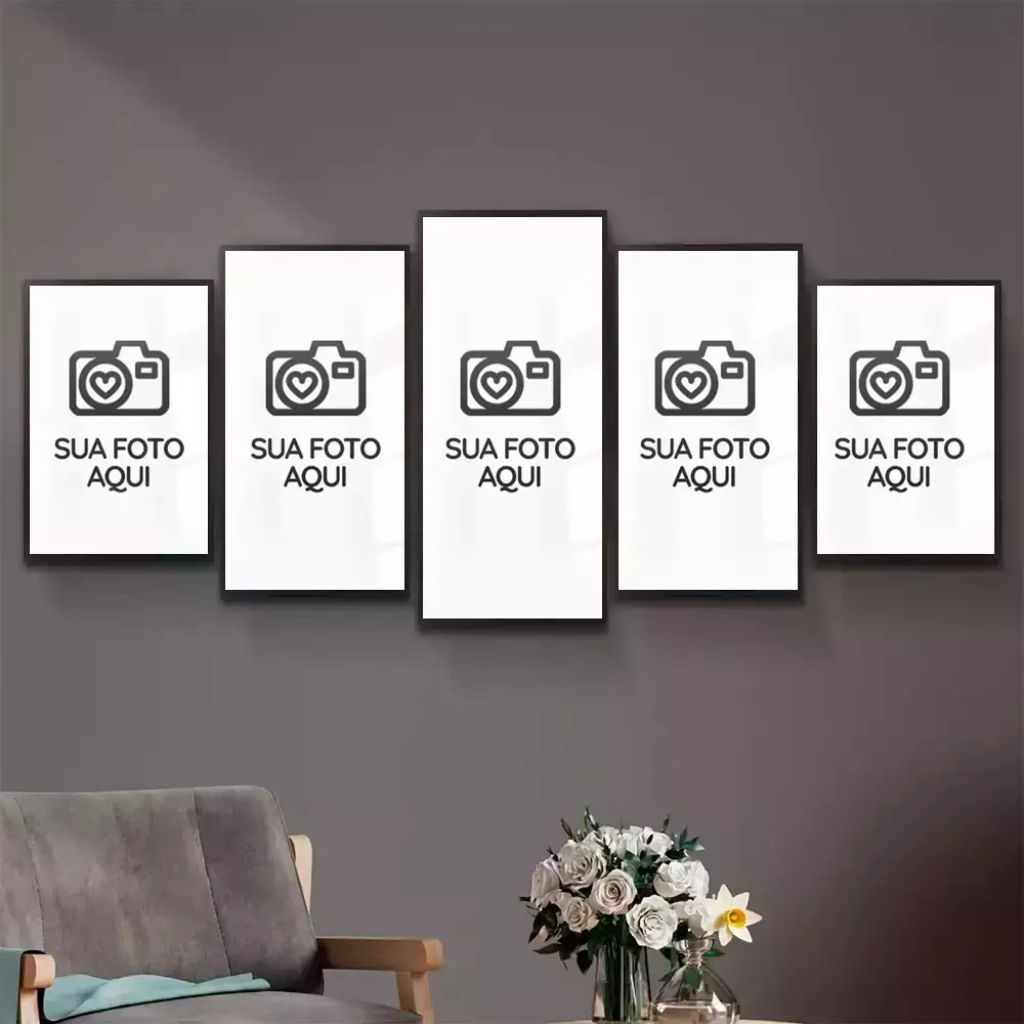 quadro personalizado grande 115x60 com sua foto envia ate 5 imagens fotos diferentes