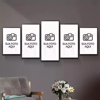 quadro personalizado grande 115x60 com sua foto envia ate 5 imagens fotos diferentes