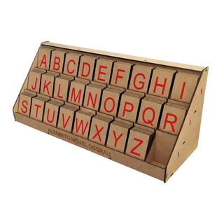 Alfabeto Móvel Degrau c/ 130 Peças em MDF 2,5mm