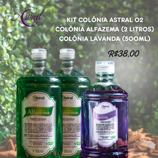 2 LITROS DE COLÔNIA DE ALFAZEMA E 500 ML COLÔNIA DE LAVANDA