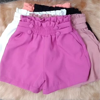 Short Feminino Alfaiataria Cintura Alta