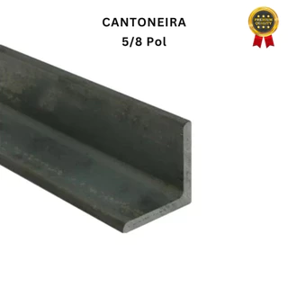 Cantoneira Perfil L Ferro 5/8" x 1/8" (15,87mm x 3,17mm) x 70cm - 4 peças