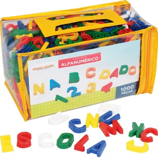 Alfabeto Movel e Numeros Brinquedo Educativo 1000 Peças