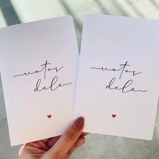 Cadernos de votos para casamento - dela/dele