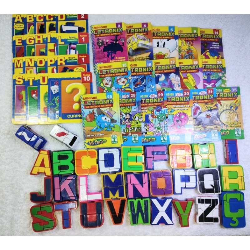 Coleção Letronix - 29 Letronix / 16 gibis / 20 cartas - Revista Recreio