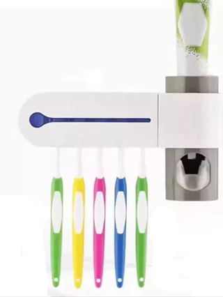 Suporte Para Escova De Dentes E Dispenser Esterilizador + Uv