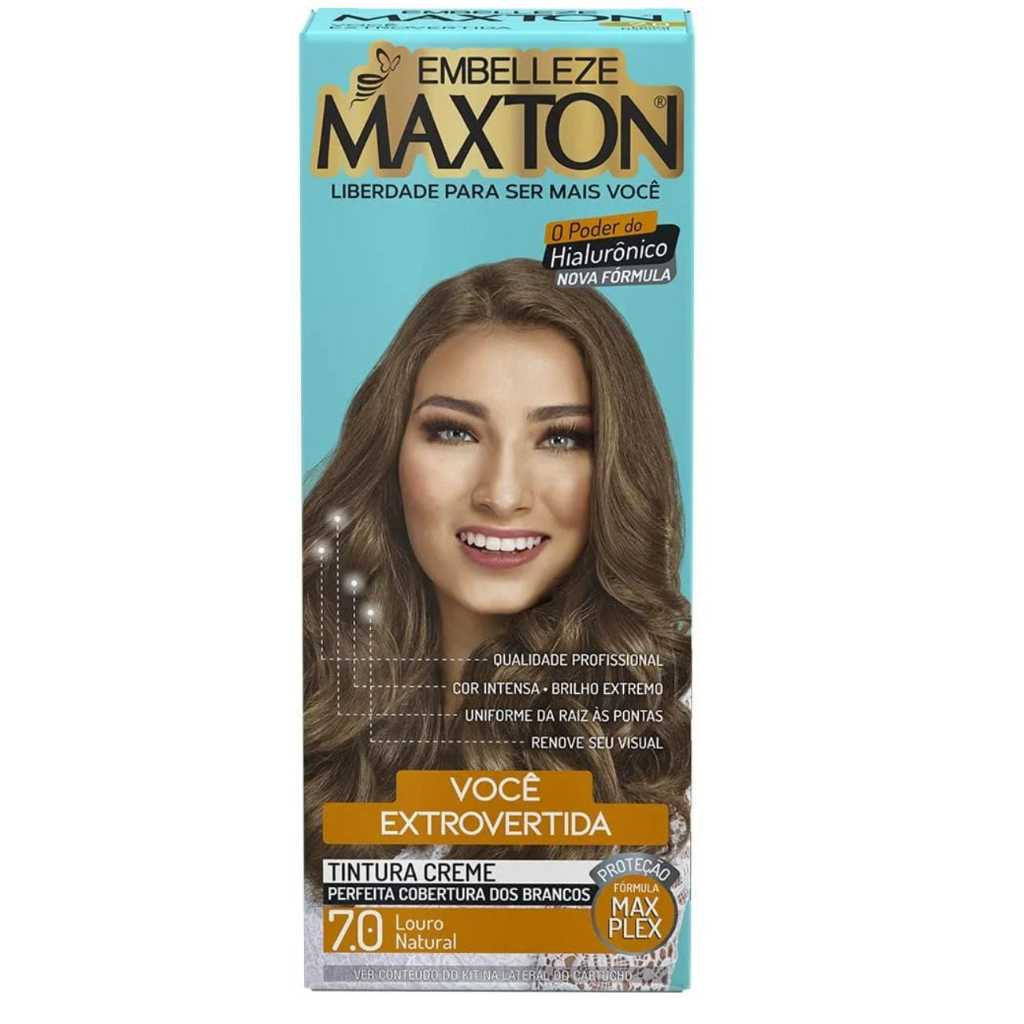 Tinta de Cabelo Maxton Louro Natural 7.0 | Shopee Brasil
