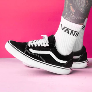 Tênis VNS Old Skool Authententic Spatilha Sleep On casual preto e branco casual masculino feminino
