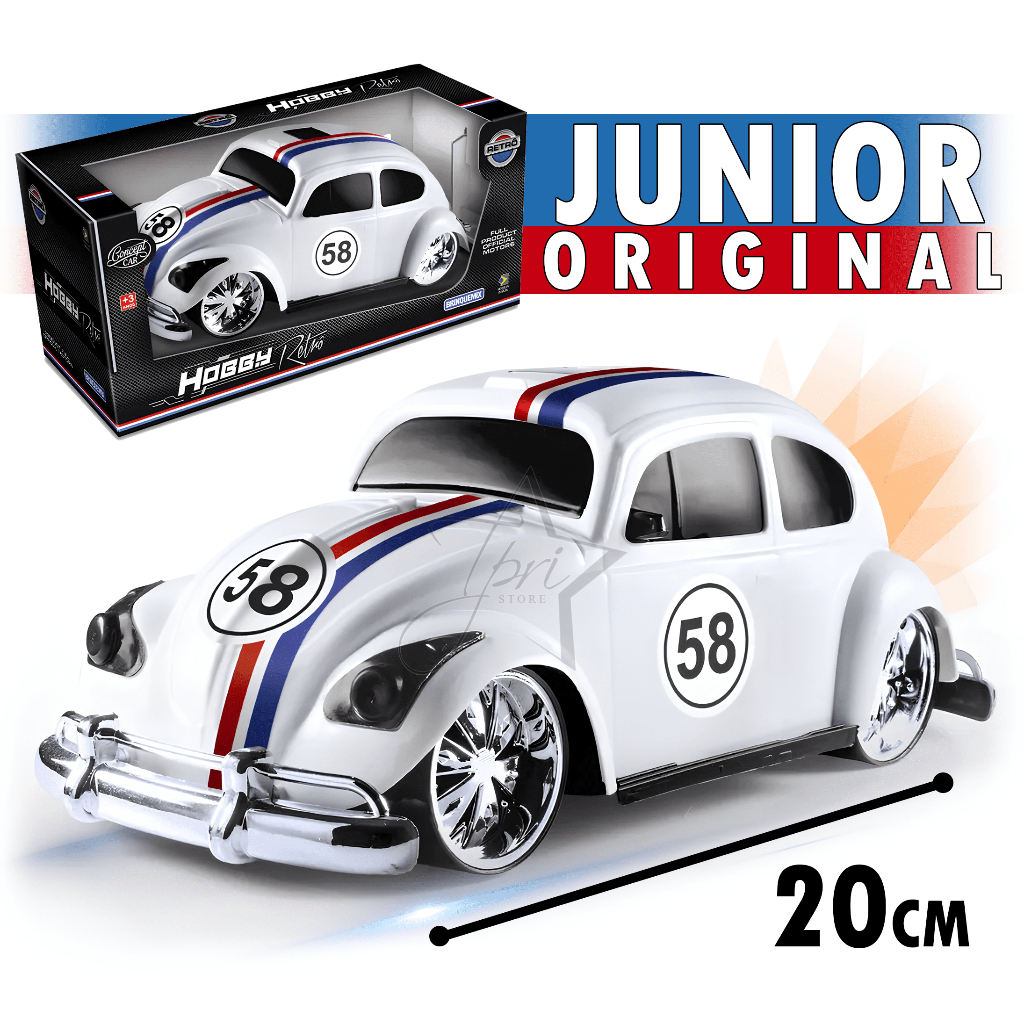 Carrinho Grande De Brinquedo Infantil Herbie Carro Fusca Retr Crian A Menino Menina Hobby