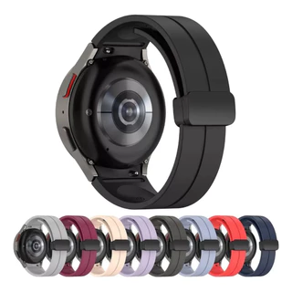 Pulseira De Silicone Fecho Magnética Para Samsung Galaxy 5 watch4/5/6 40/44/45mm-43/47mm