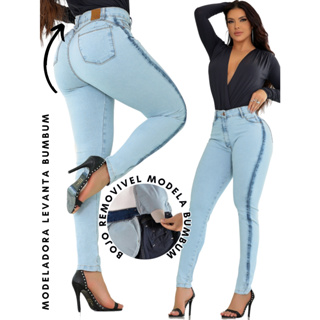 Calca Jeans com Bojo Removivel Modela e Empina Bumbum Com Muita Lycra