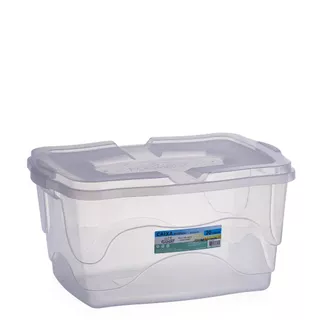 Kit 6 Caixas Container Organizadoras 20L Transparente de Plástico Brinquedos Roupas Livros Organiza Sapatos