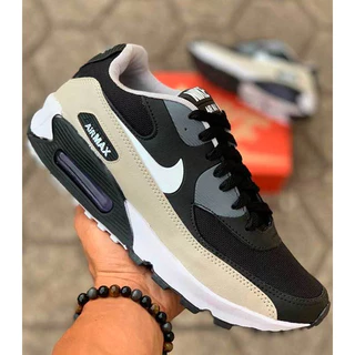 Tênis Casual Oferta Imperdível Preto Bege para Corrida Academia & Caminhada - Envio 10 x + Rápido