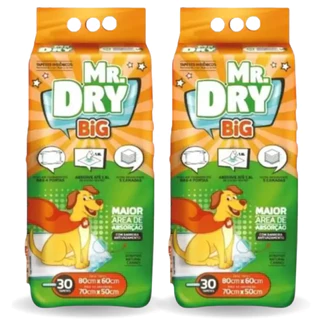 60UN de Tapete Higiênicos Mr Dry BIG 80 x 60 cm - Maior da Categoria