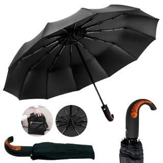 GUARDA CHUVA AUTOMÁTICO ABRE/FECHA UNISSEX RESISTENTE REFORÇADO COMPACTO l 1819 - FP Eletro