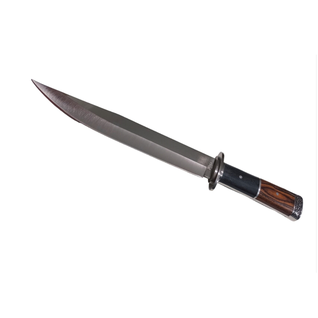 Faca Grande Churrasco Personalizado Modelo Luxo Fulltang Inox SA312