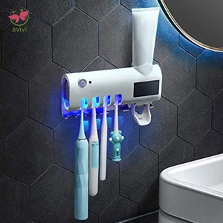 Conjunto De Suporte / Dispenser / Escova De Dentes Com Movido Por Energia Solar E Carregamento Usb