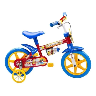 Bicicleta Aro 12 Menino - 2 a 4 anos - Original Nathor 2024 - Completa Com Rodinhas - Aço De Carbono - Limitador de Giro Mesa de Guidão Com Regulagem - Certificado Inmetro
