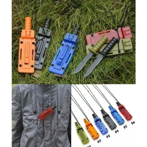 Faca De Pescoço R24 Aço Inoxidável Colar Camping Pesca