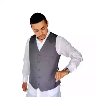 Colete Social Masculino Slim Oxford Colete Cinza OxFord Qualidade Premium