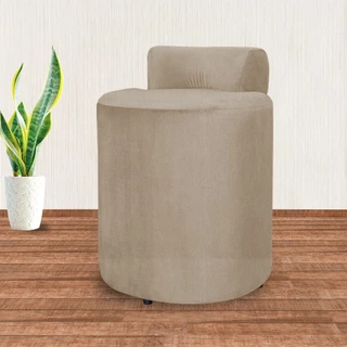Puff Banco Banqueta Assento Redondo Decor Sala Recepção Penteadeira Quarto Athena Tecido Suede Cores