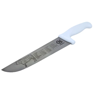 Faca Carne Chef Aço Cabo Branco 8'' ou 10" Profissional Churrasco Entre as melhores facas de cozinha