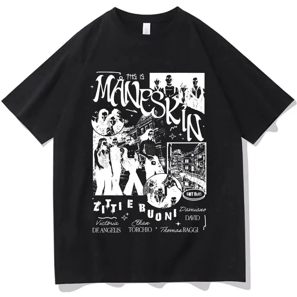 Camiseta Básica Italian Banda De Rock Maneskin T-shirt Camisa