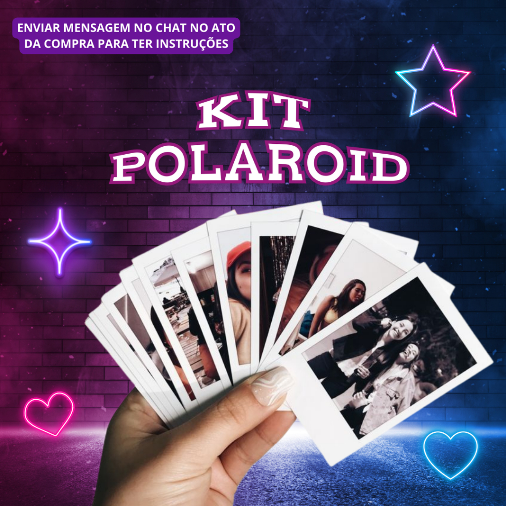KIT FOTO PREMIUM POLAROID 9x6 COM CORAÇÃO - OPÇÕES DE KITS - LEIA A DESCRIÇÃO E ESCOLHA A QUANTIDADE- ENVIO IMEDIATO