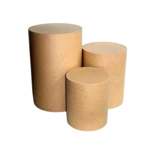 Trio De Cilindros Kit P M G Decoração Mdf Cru Enfeite Festa