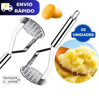 Kit 2 Amassadores de Batata Macetador para Legumes Amassador de Batatas Cenoura Purê Tomate Amassar