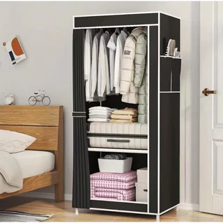 Guarda Roupa solteira Dobrável Armário Organizador Portátil Multiuso Roupeiro Cabideiro