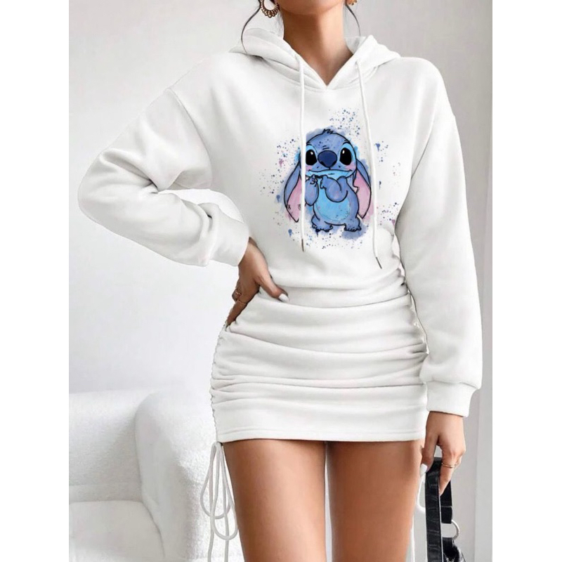 vestido moletom flanelado coleção inverno feminino